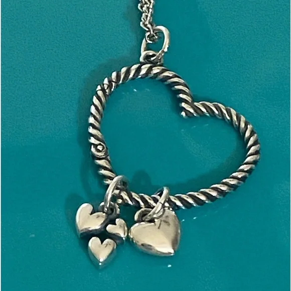 JAMES AVERY NEW Heart Charm SS Necklace 30” - Picture 2 of 10